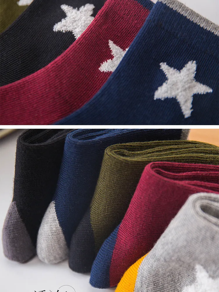 5 Pairs Baby Socks Stars, Stripes and Animal Designs
