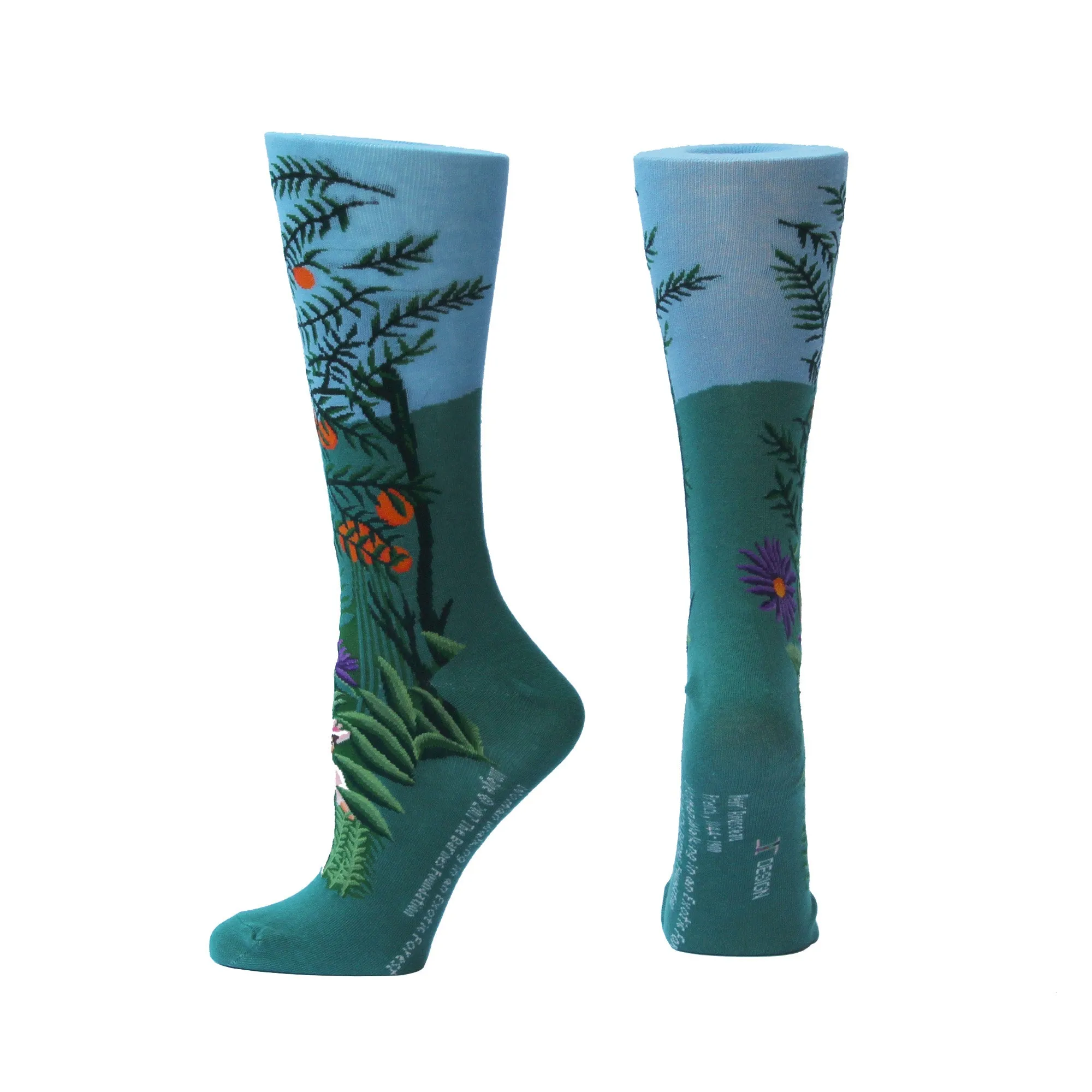 Artwork socks: Henri Rousseau's "Woman Walking in a Forest"