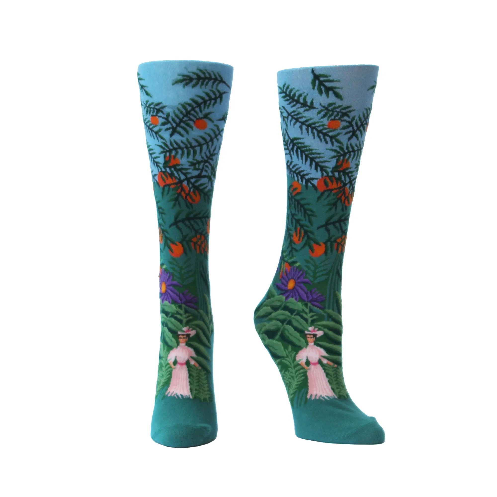 Artwork socks: Henri Rousseau's "Woman Walking in a Forest"