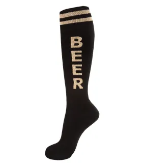 Black and Tan Beer Knee High Socks (Unisex)
