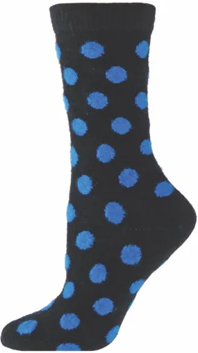 Black-Royal Bea Dot Cashmere Blend Socks (Women's)
