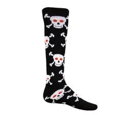 Black Skull Athletic Knee High Socks (Medium)