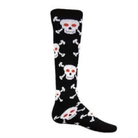 Black Skull Athletic Knee High Socks (Medium)