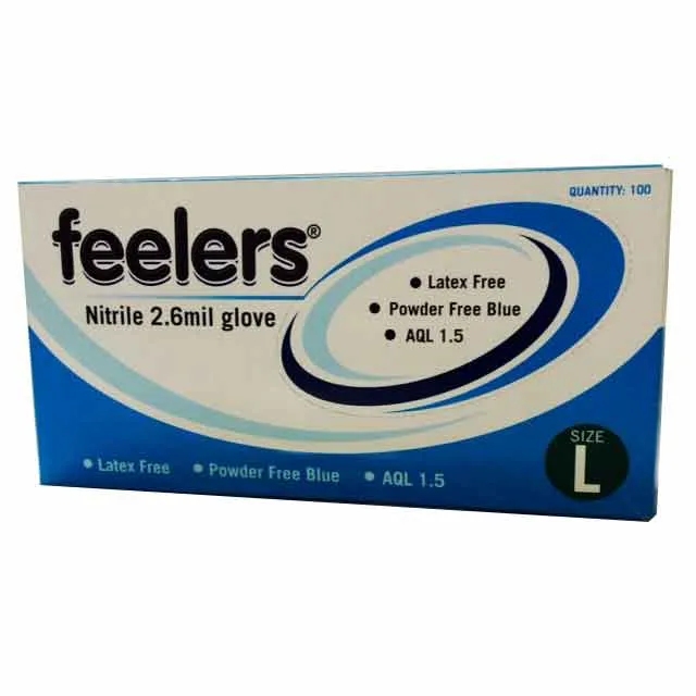 Blue Powder Free Nitrile Gloves  Large 100 pack