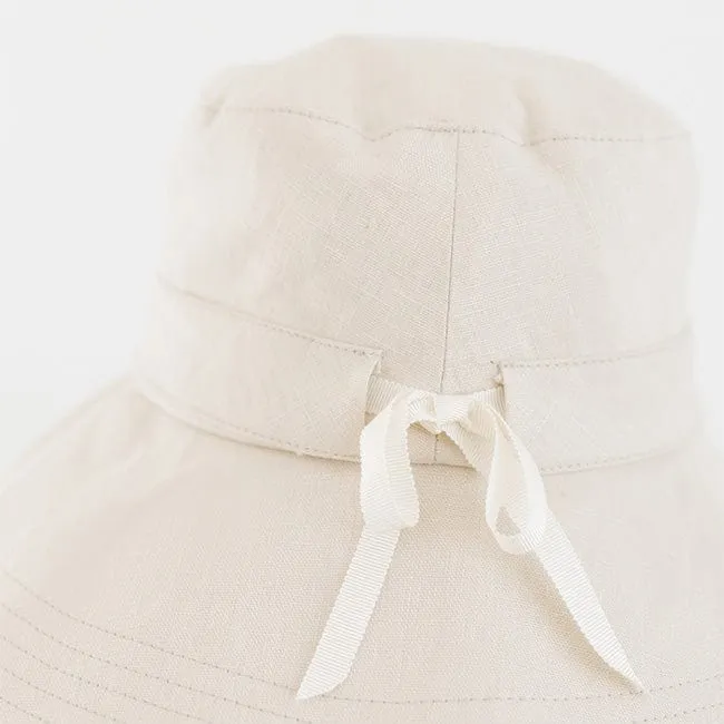 Chandler Linen Bucket Hat - Natural