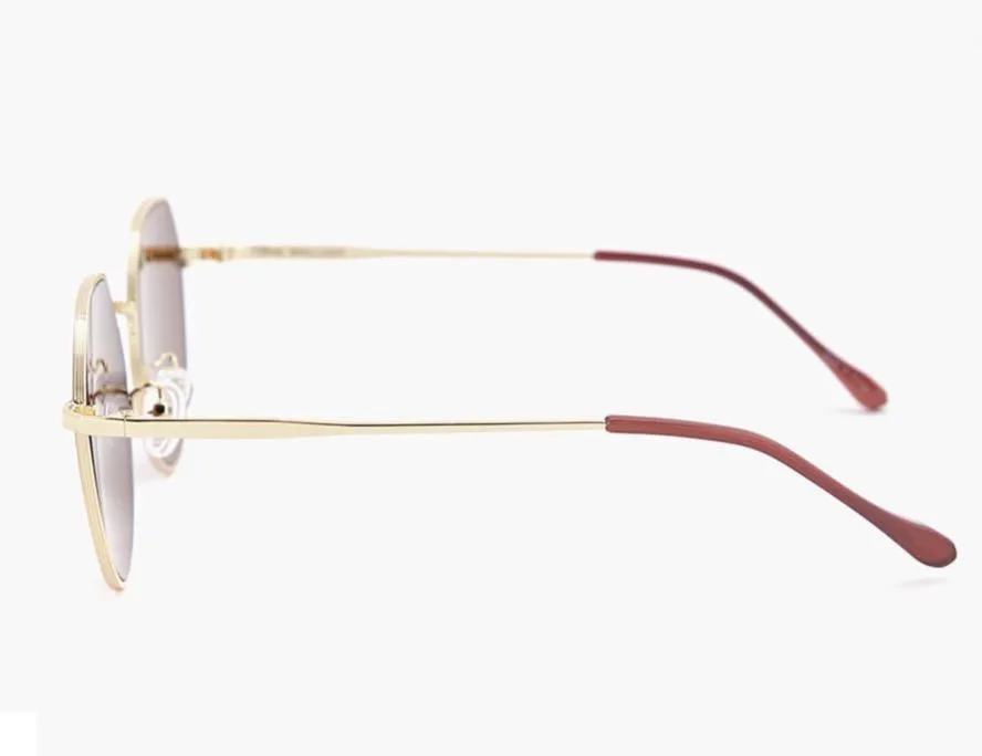 Chic Brown Sunglasses with Metal Frame - UV400 Protection and Stylish Design