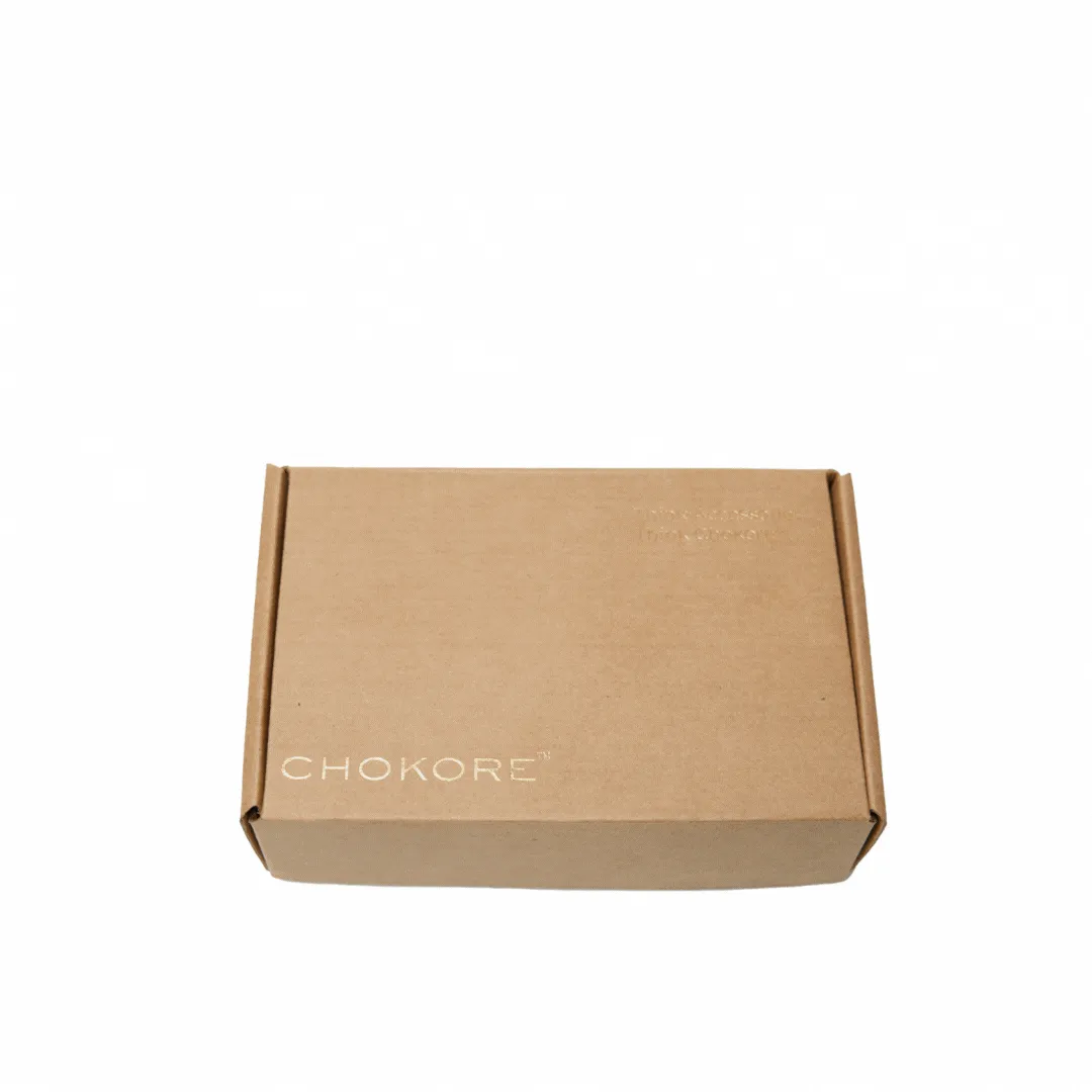 Chokore Hollow Metallic Wrap-around Sunglasses (Brown)