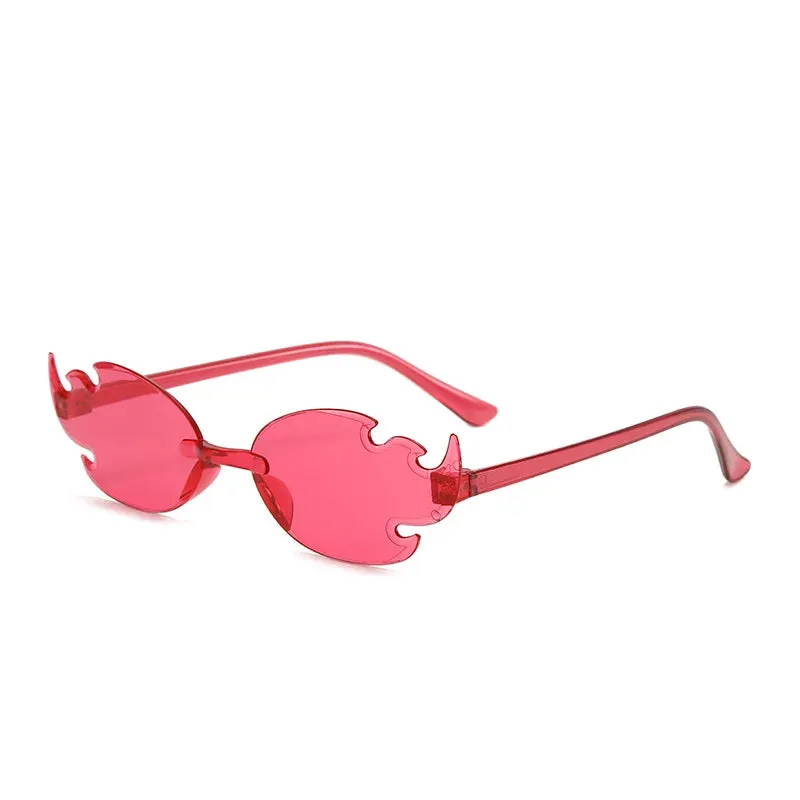Designer Flame Color Hip-Hop Borderless Candy Body Trendy Stylish Form Sunglasses