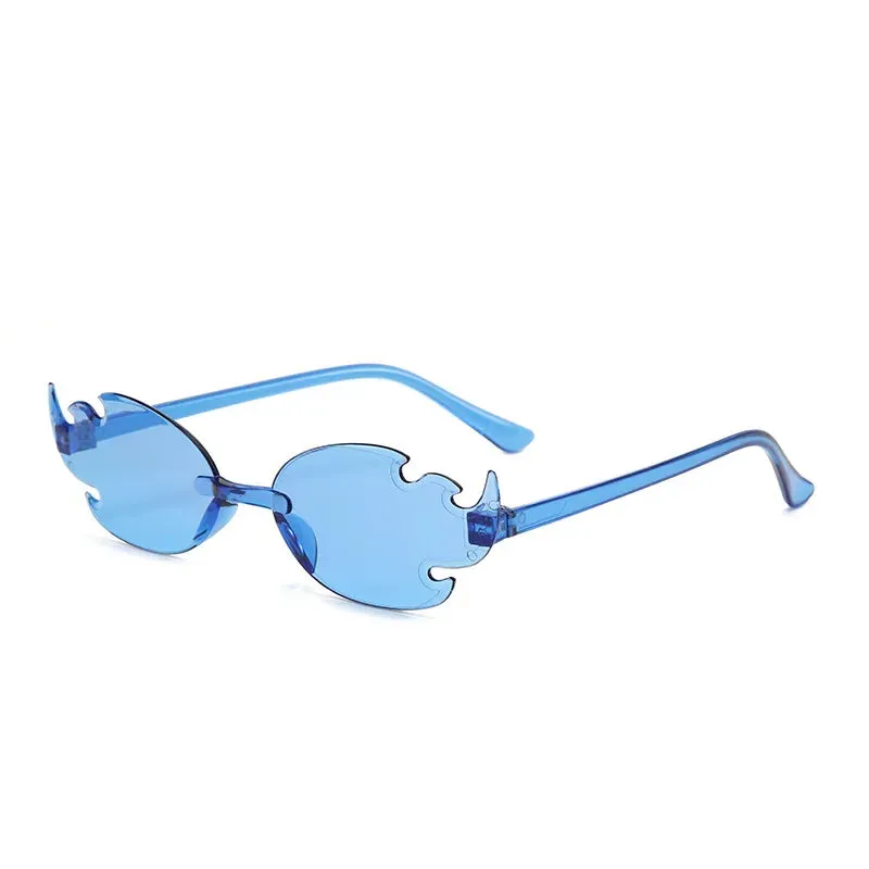 Designer Flame Color Hip-Hop Borderless Candy Body Trendy Stylish Form Sunglasses