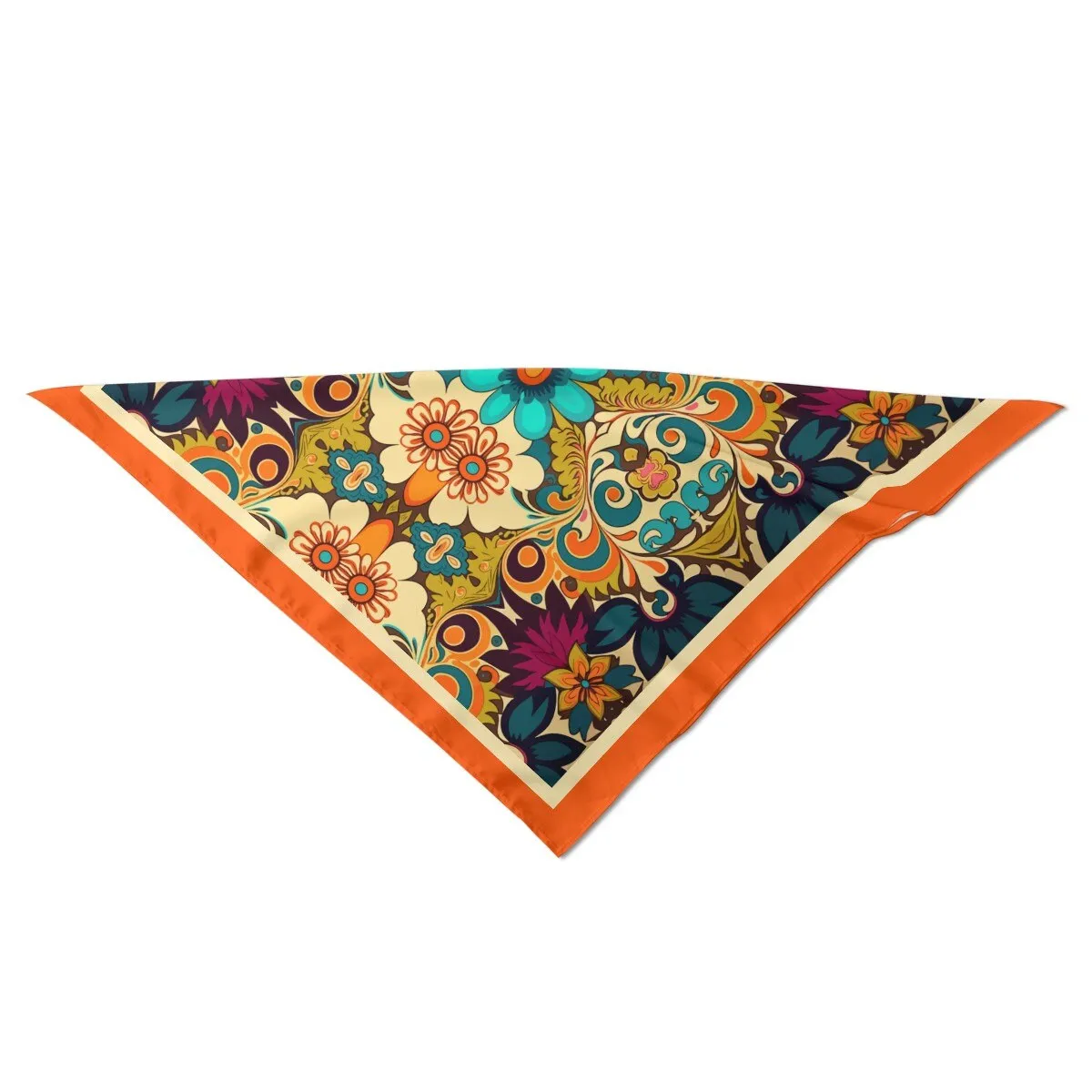 Elegant Scarf, Teal Scarf, Large Square Scarf, Large Scarf, 70s Style Scarf, Boho Scarf, Imitation Silk Scarf, Vintage inspired Floral scarf