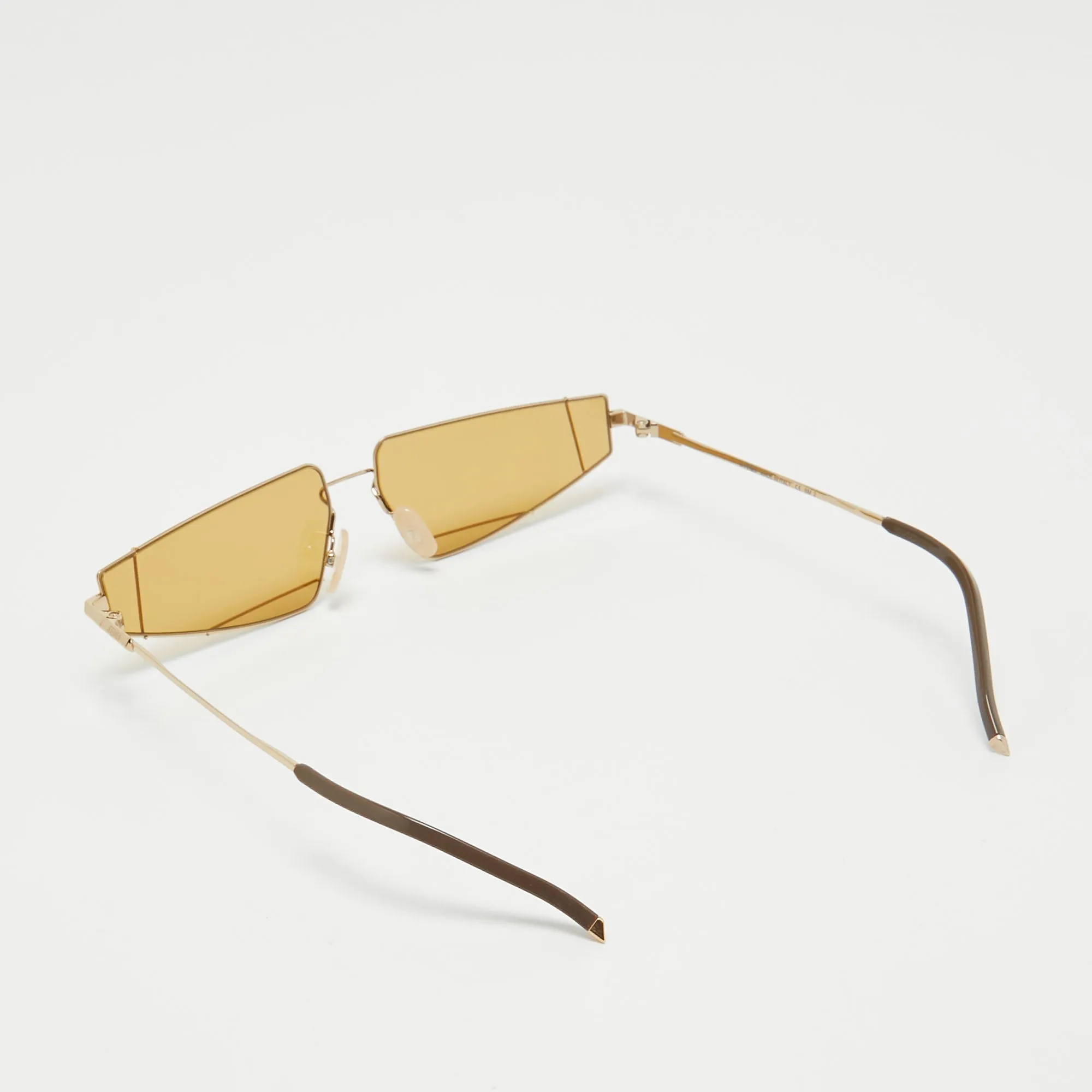 Fendi Yellow Ffm0054/s Geometric Sunglasses