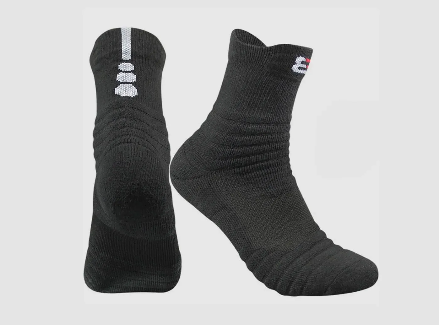 FitVille Men's PowerStride Quarter Socks  5-Pair Bundle