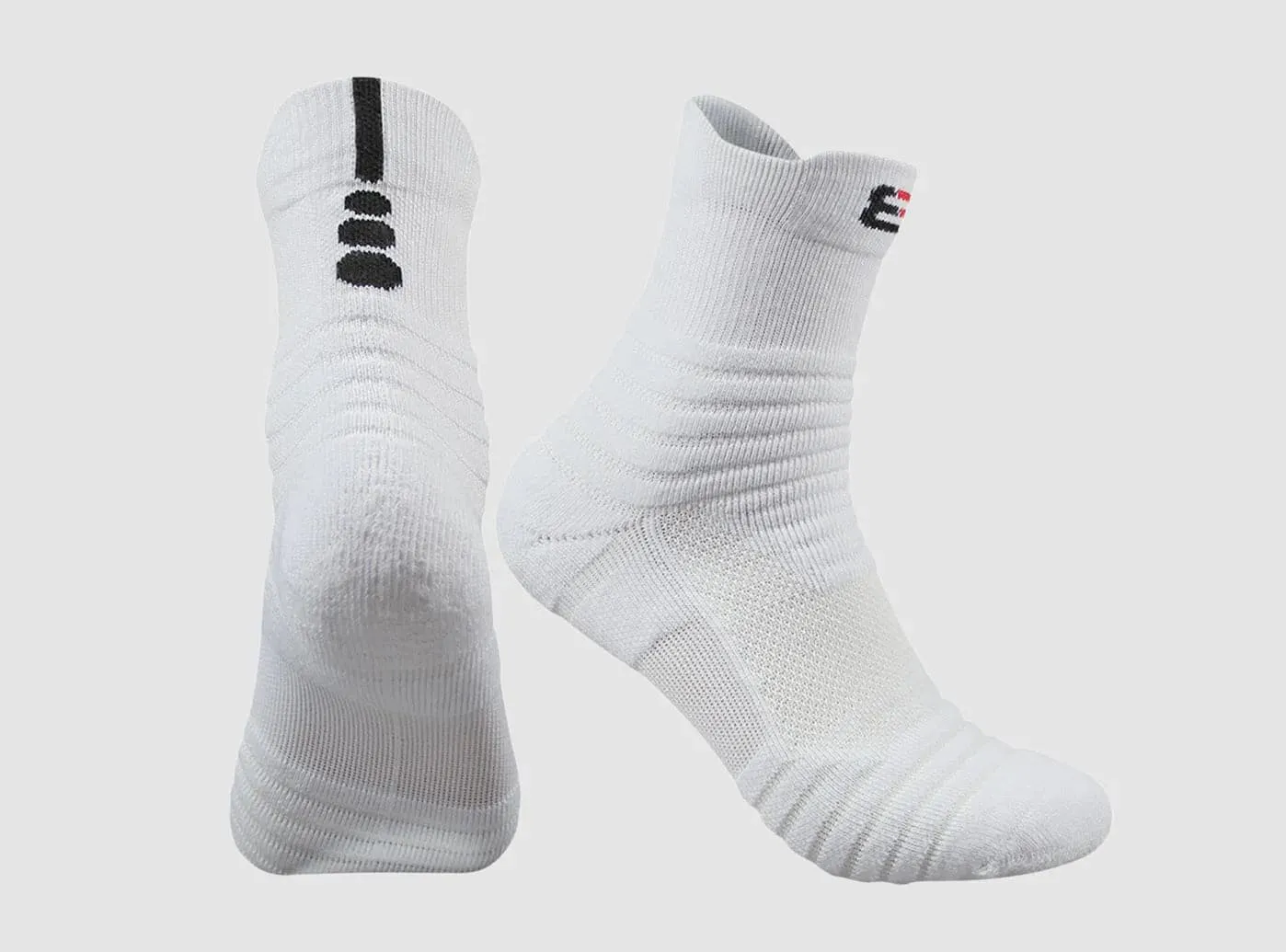FitVille Men's PowerStride Quarter Socks  5-Pair Bundle