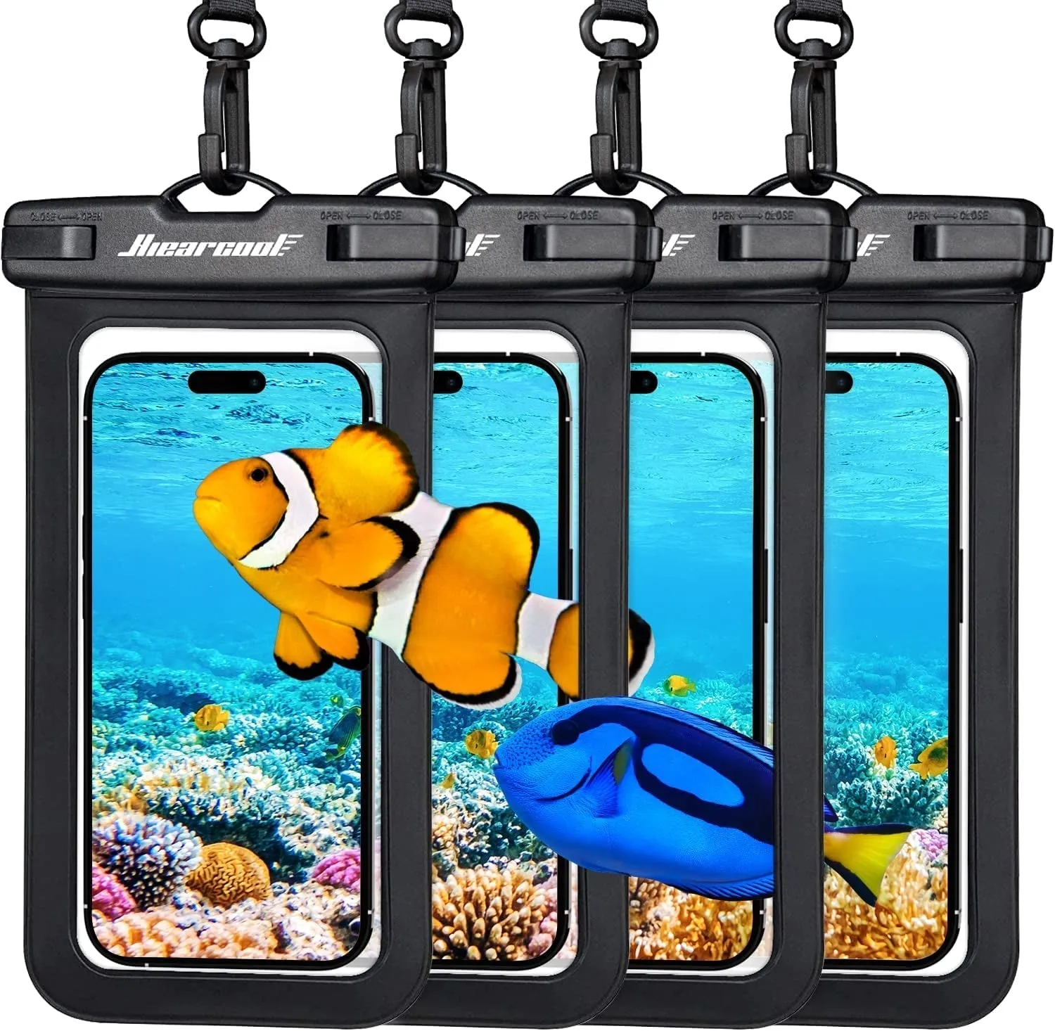 Hiearcool Waterproof Phone Pouch – IPX8 Rated, Touchscreen Friendly
