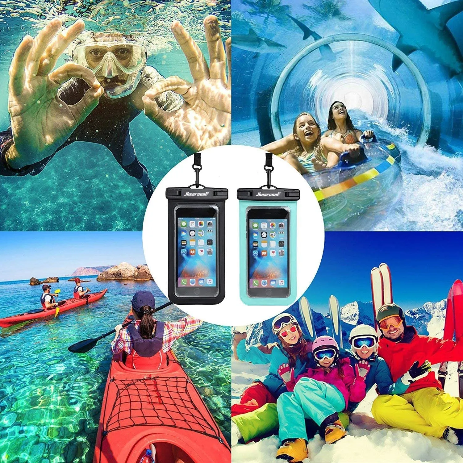 Hiearcool Waterproof Phone Pouch – IPX8 Rated, Touchscreen Friendly