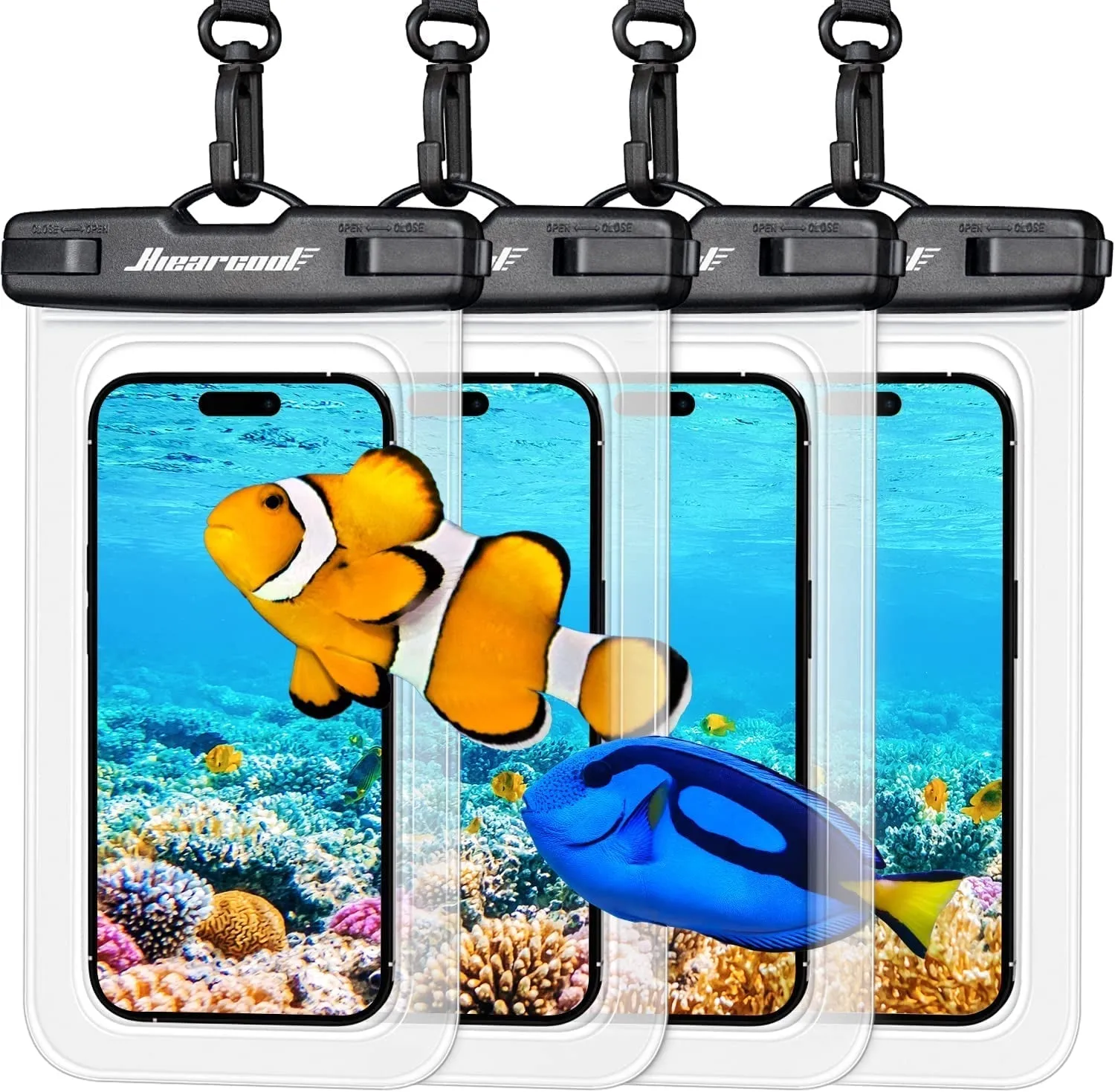 Hiearcool Waterproof Phone Pouch – IPX8 Rated, Touchscreen Friendly