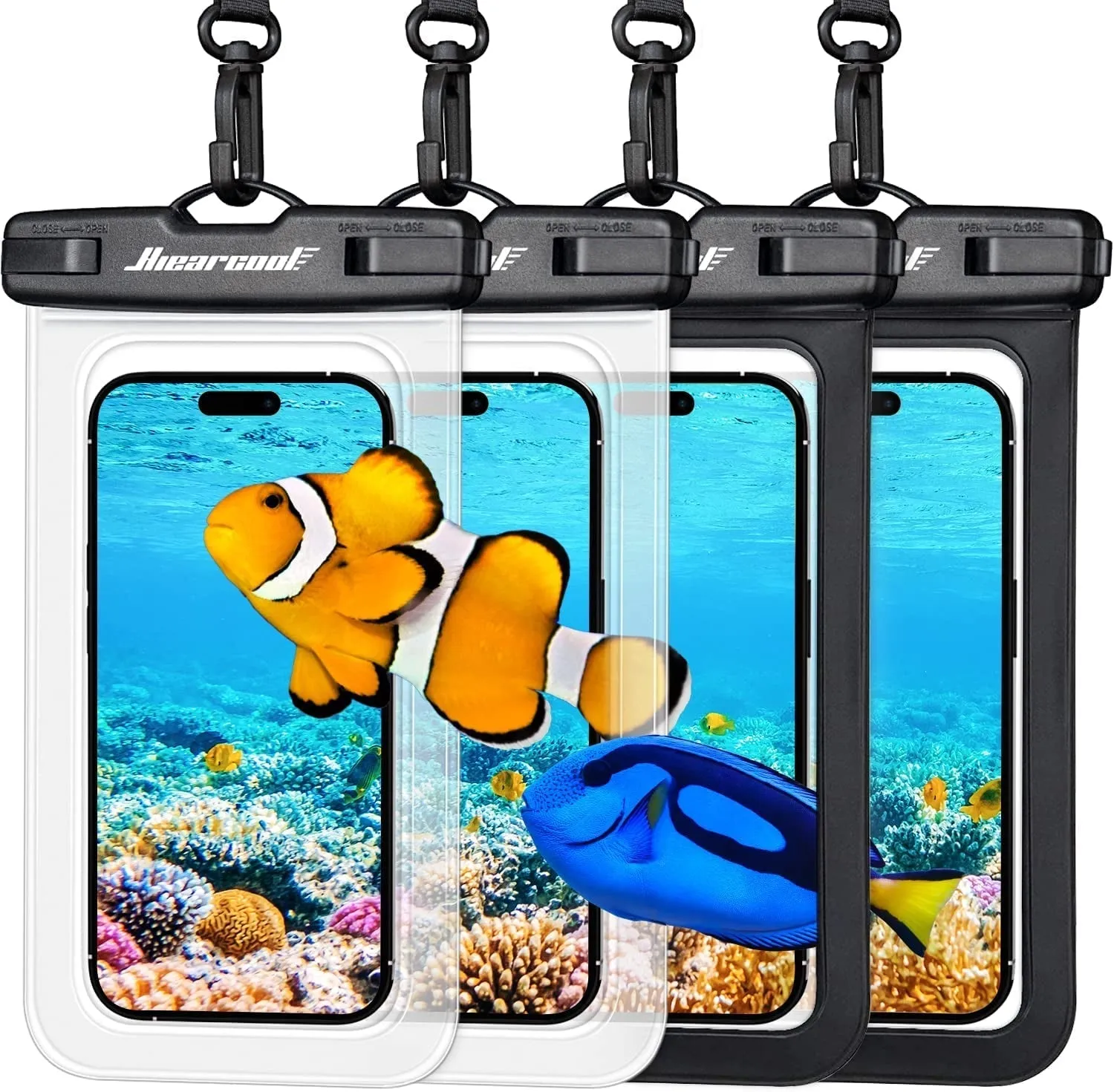 Hiearcool Waterproof Phone Pouch – IPX8 Rated, Touchscreen Friendly