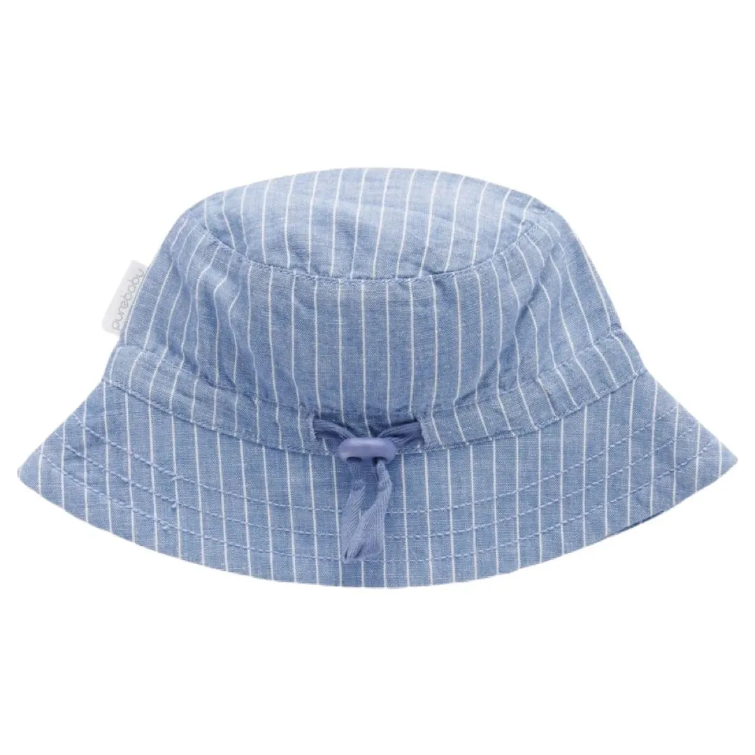Linen Blend Sunhat - Waves Stripe