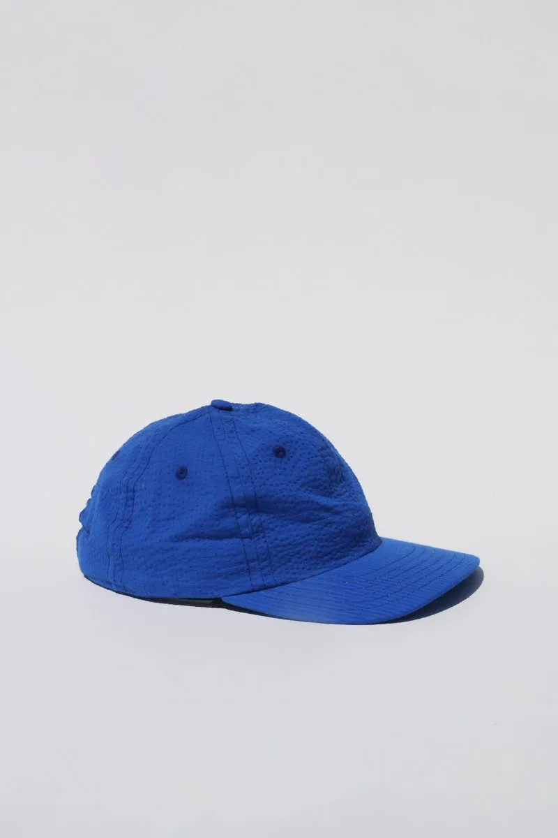 Lite Year Six Panel Seersucker Cap - Blue