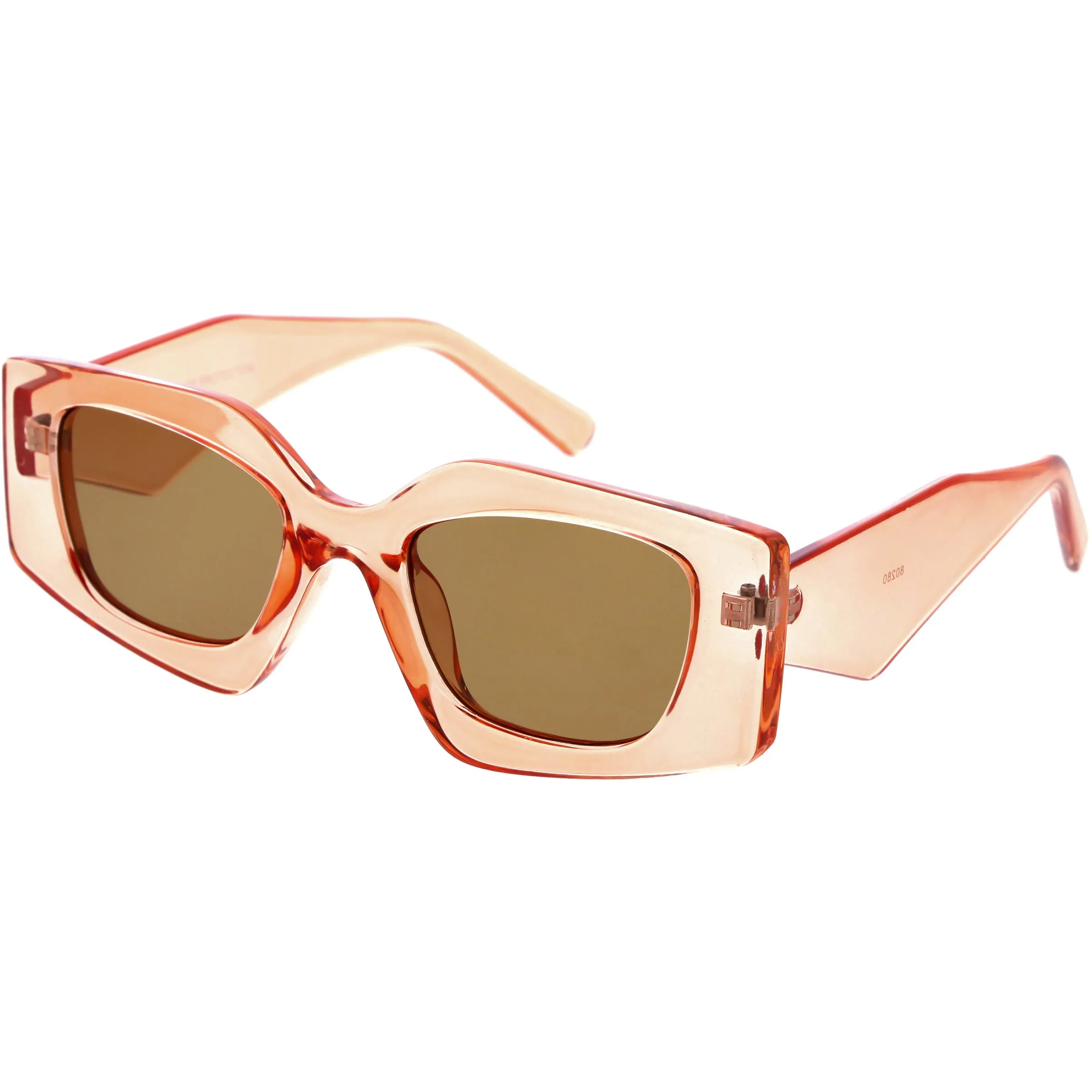 Medium Glam Chic Retro Chunky Square Sunglasses D314