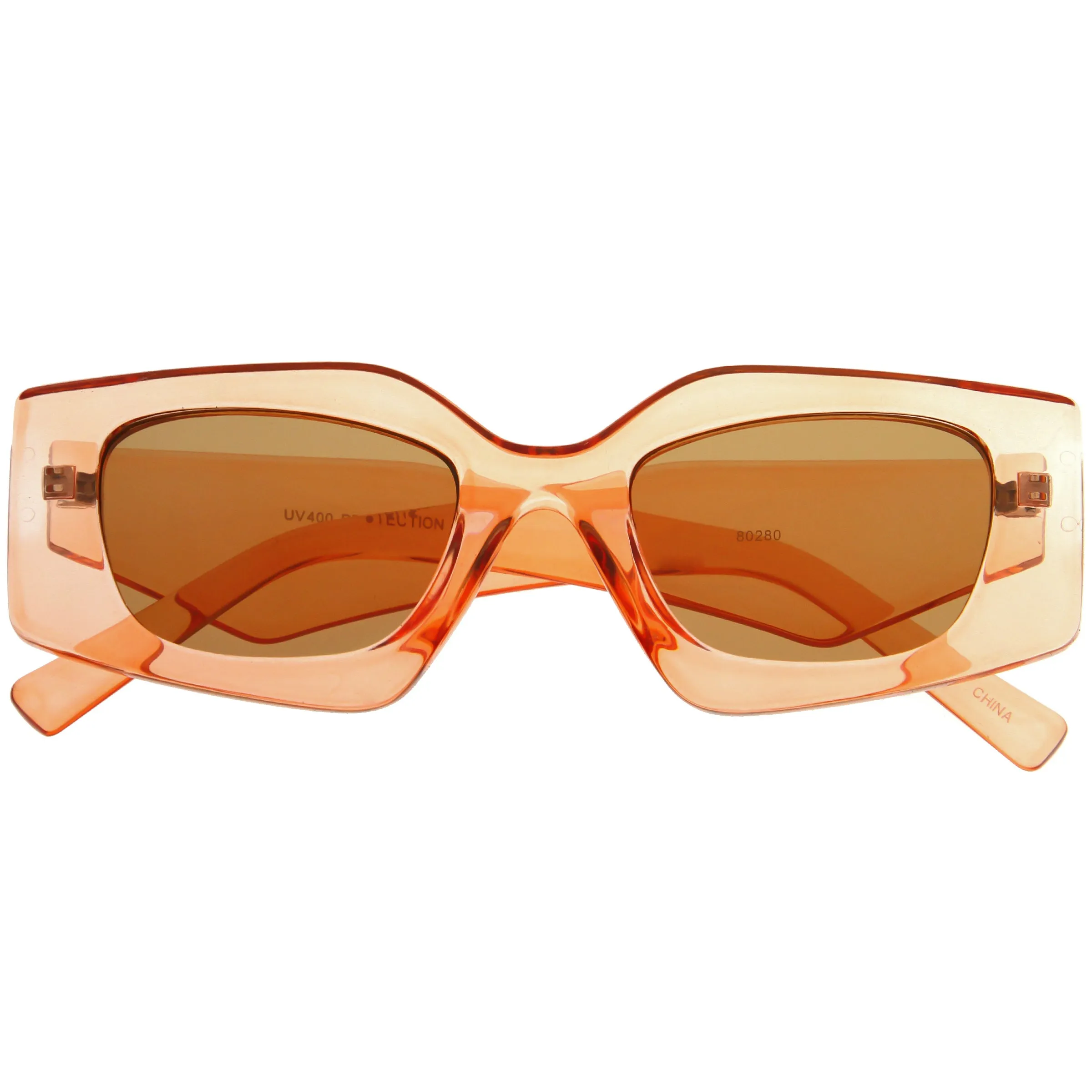 Medium Glam Chic Retro Chunky Square Sunglasses D314