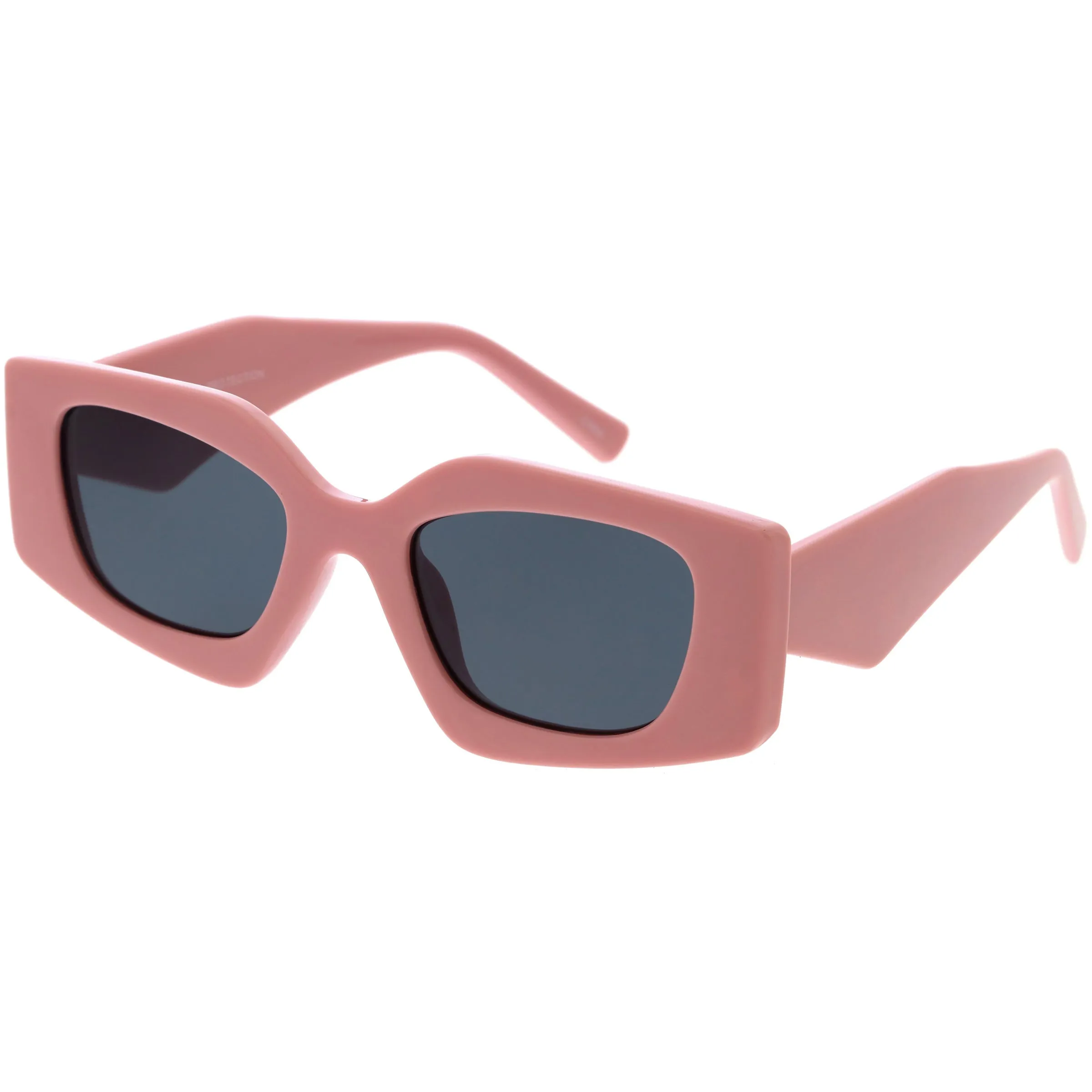 Medium Glam Chic Retro Chunky Square Sunglasses D314