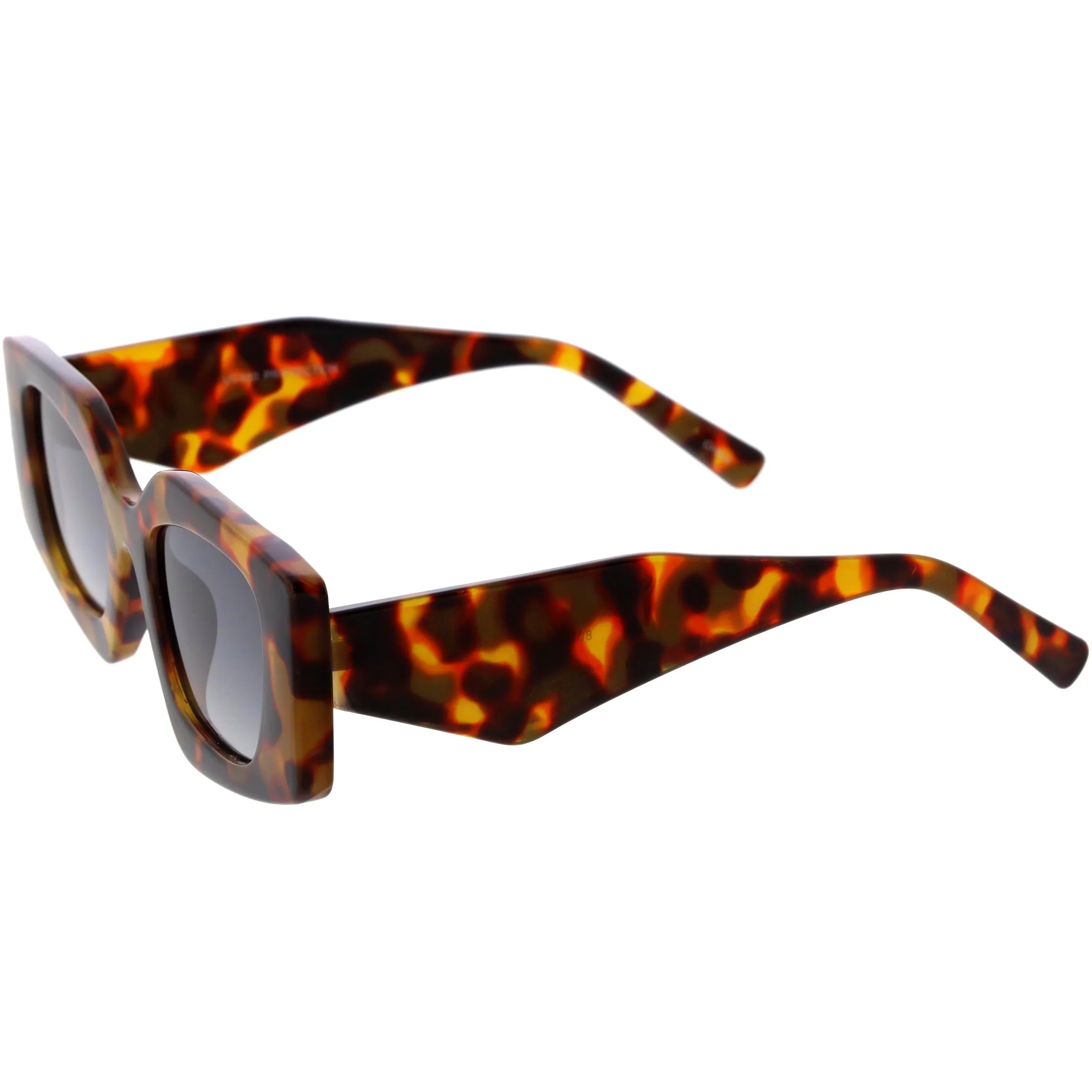 Medium Glam Chic Retro Chunky Square Sunglasses D314