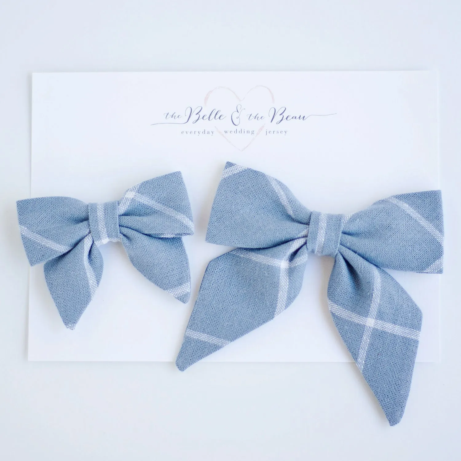 Men's Freestyle Self-Tie Bow Tie / Chambray Linen Window Pane