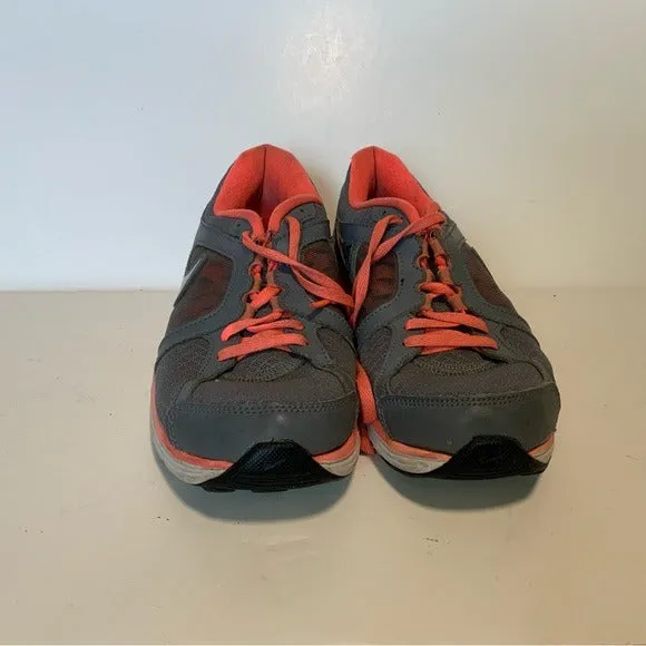 NIKE Gray and Peach Mesh Panel Athletic Sneaker Shoes
