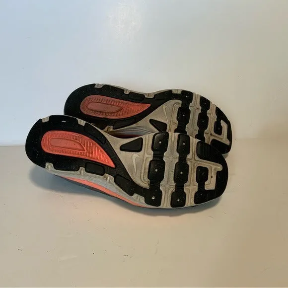 NIKE Gray and Peach Mesh Panel Athletic Sneaker Shoes
