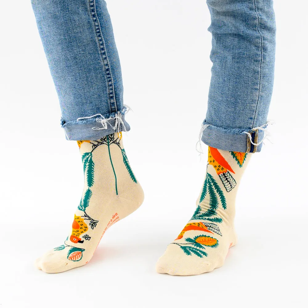"Two Parrots" socks