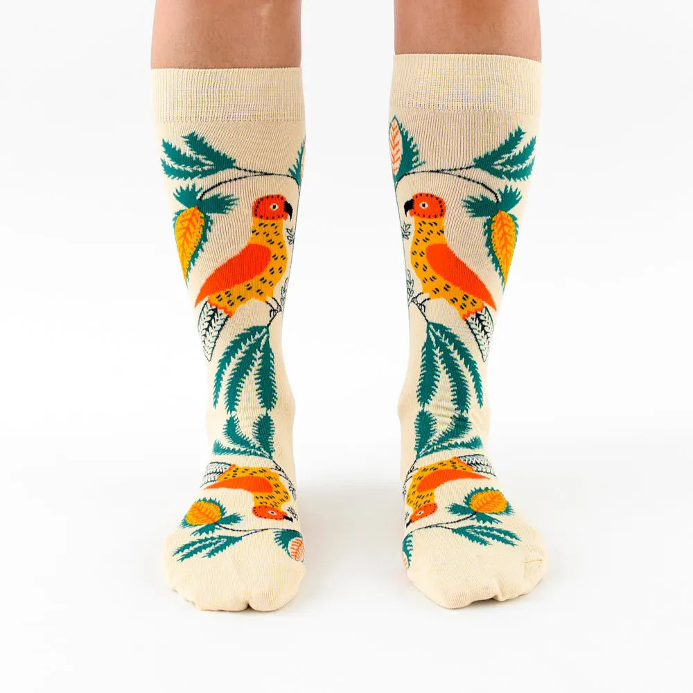 "Two Parrots" socks