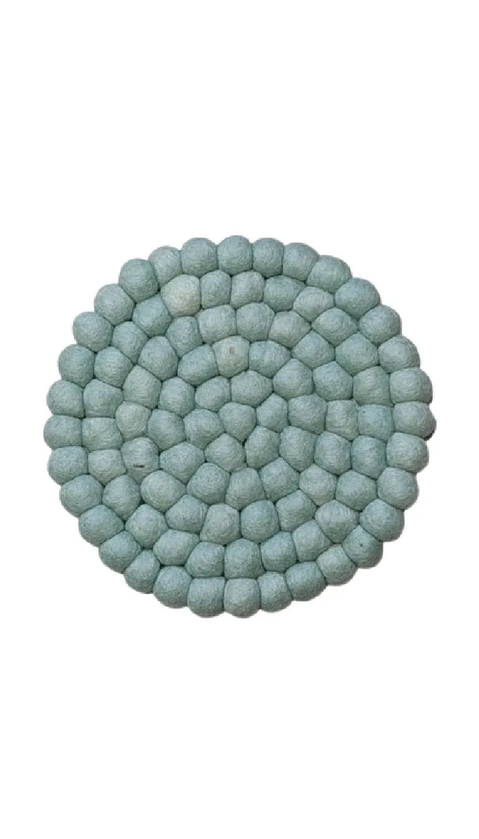 Round Felted Wool Trivet