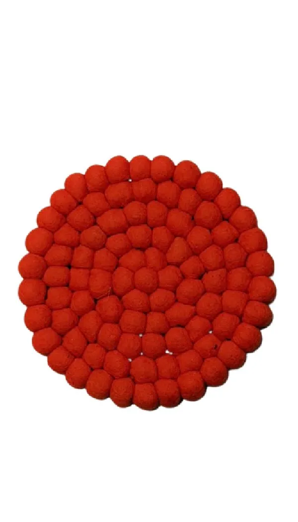 Round Felted Wool Trivet