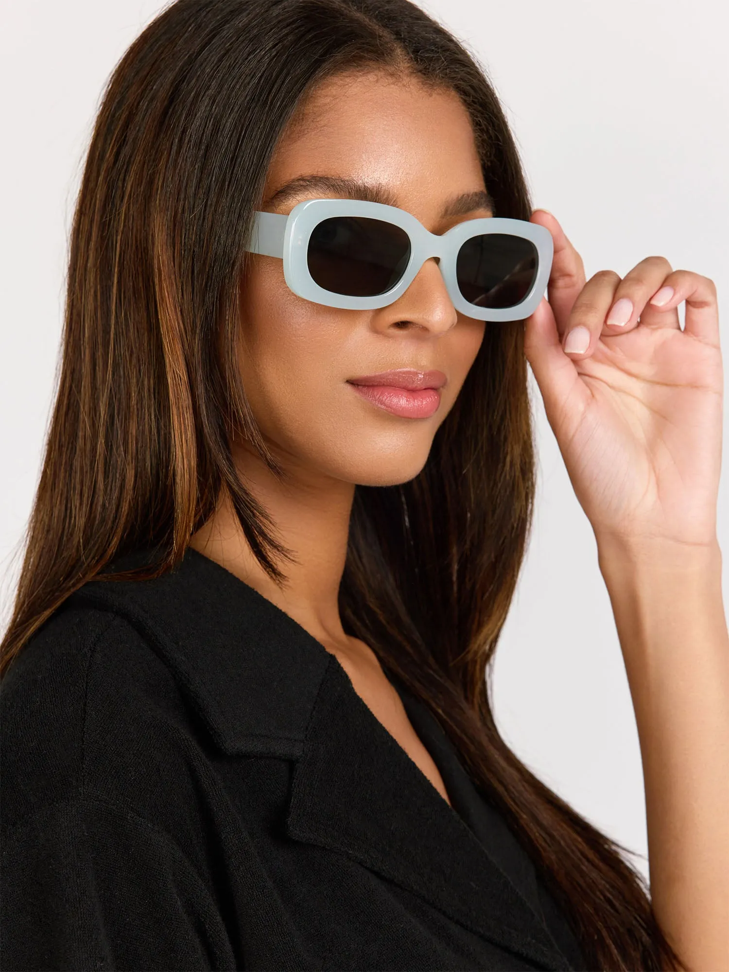 Slim Retro Rectangular Sunglasses