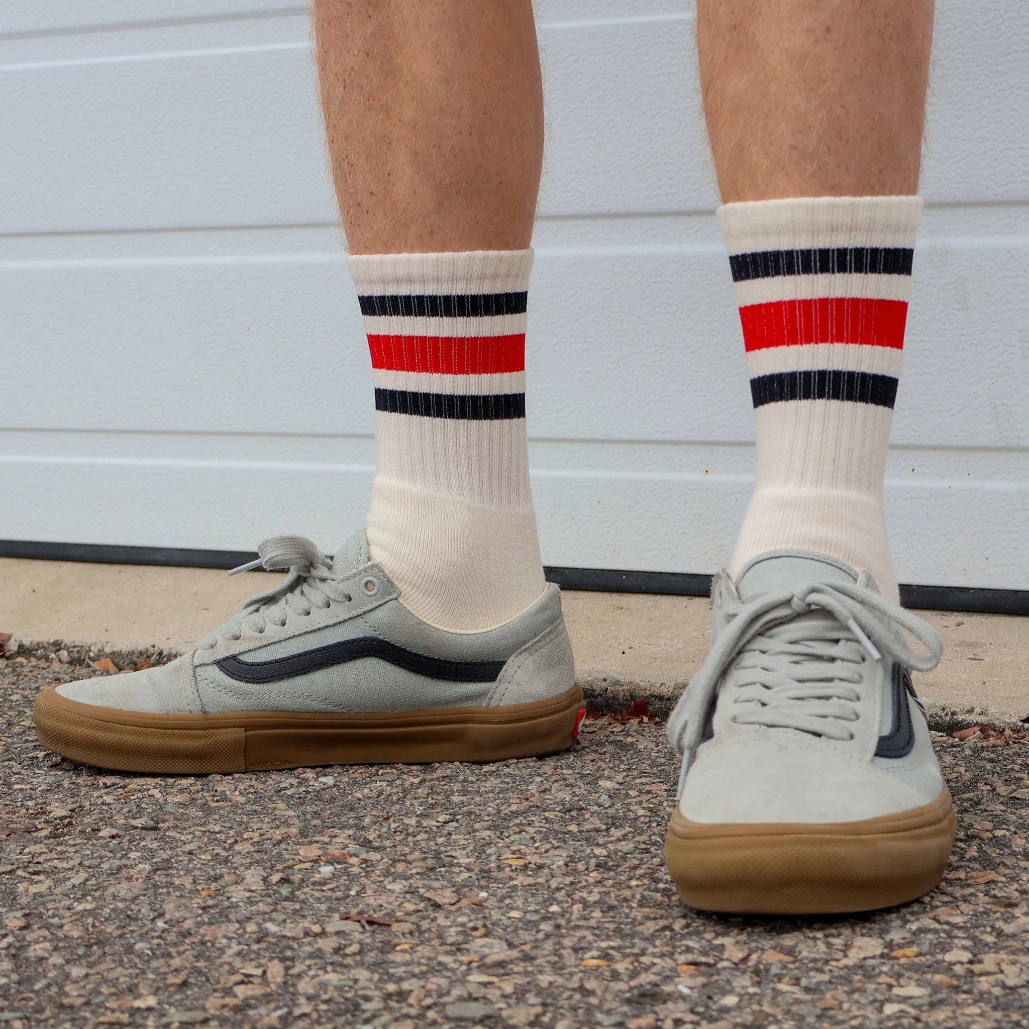 SOCCO Naturals | Black & Red Striped