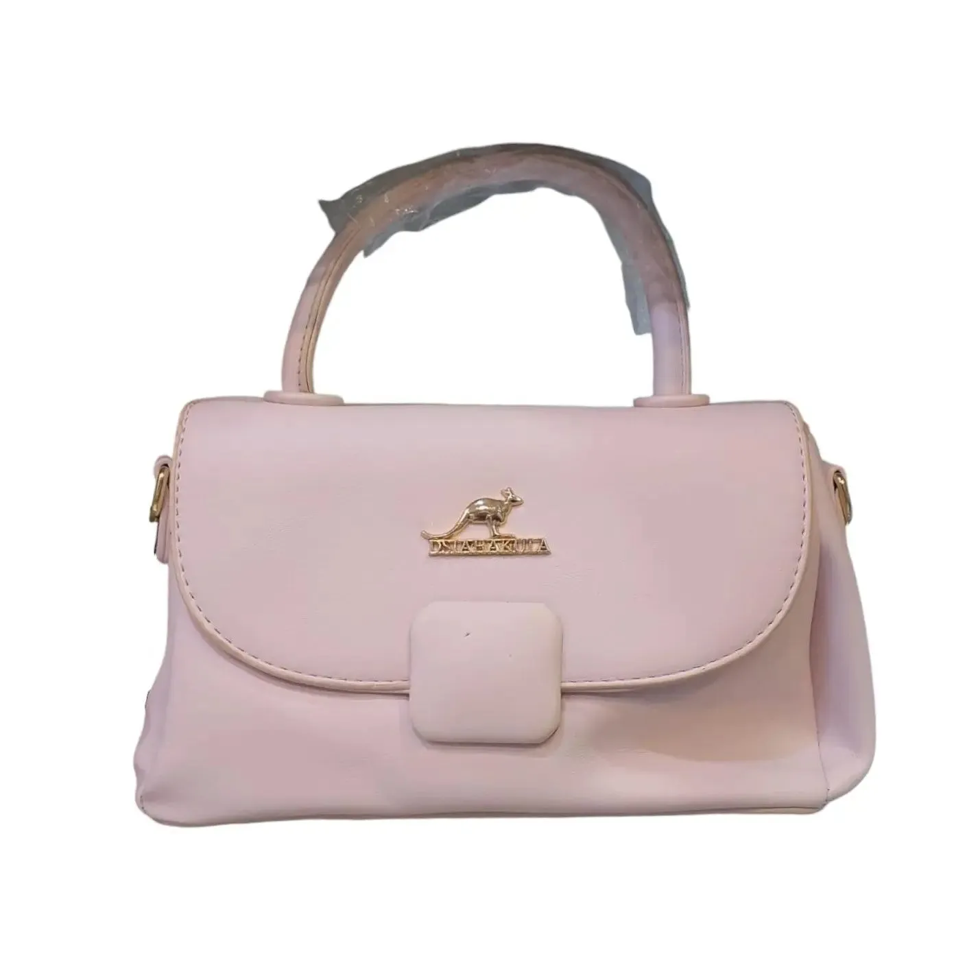 Top Handle Bag with Scarf and Pom Pom Charm