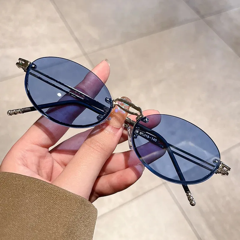 VAIGE Retro Chic Multi-Color Oval Frame Sunglasses