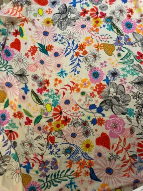 Vilagallo Scarf Drawing Flowers